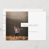 Moderne minimalist | Rustic Save the Date Foto Feestdagenkaart (Voorkant / Achterkant)