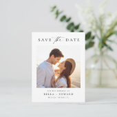 Moderne minimalist slaat de datum op briefkaart (Staand voorkant)