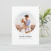 Moderne minimalist sparen de Datum Foto Save The Date (Staand voorkant)