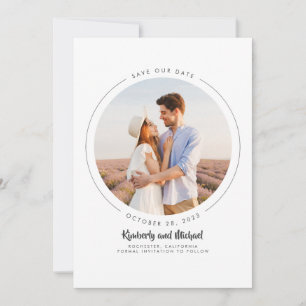 Moderne minimalist sparen de Datum Foto Save The Date
