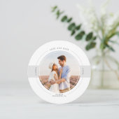 Moderne minimalist sparen de Datum Foto Save The Date (Staand voorkant)