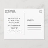 Moderne minimalist sparen de foto van het Datumpaa Briefkaart (Achterkant)