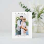 Moderne minimalist sparen de foto van het Datumpaa Briefkaart (Staand voorkant)