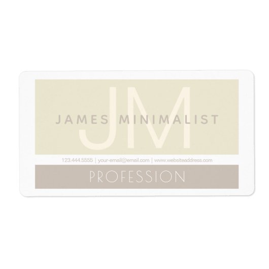 Moderne Minimalist | Taupe aardetinten Etiket (Voorkant)