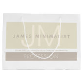 Moderne Minimalist | Taupe aardetinten Groot Cadeauzakje (Achterkant)