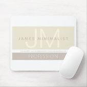 Moderne minimalist | Taupe Earth-tones Muismat (Met muis)