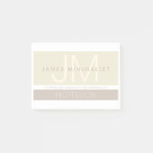 Moderne minimalist | Taupe Earth-tones Post-it® Notes (Voorkant)