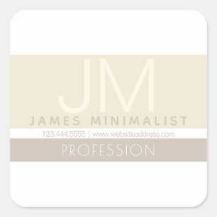 Moderne minimalist   Taupe Earth-tones Vierkante Sticker
