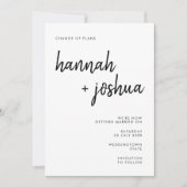 Moderne Minimalist | Trouw Pontponement Wisselset Aankondiging (Voorkant)