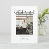 Moderne minimaliste 2023 faire-part diplômé (Debout devant)