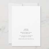 Moderne minimaliste 2023 faire-part diplômé (Dos)