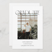 Moderne minimaliste 2023 faire-part diplômé (Devant / Derrière)