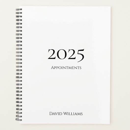 Moderne minimaliste 2024 Noir Blanc Nomination (Devant)