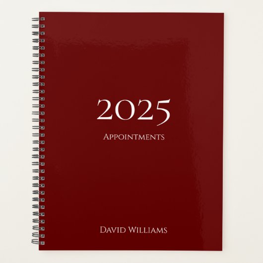 Moderne minimaliste 2024 Red Nomment Planner (Devant)