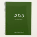Moderne Minimaliste 2024 Simple Rendez-vous Vert<br><div class="desc">2024 Moderne simple vert et blanc Planificateur de rendez-vous avec un design simple. Avec le lettrage minimaliste de typographie blanche,  vous pouvez ajouter vos propres informations. Un organisateur professionnel pour vous maintenir sur la bonne voie.</div>