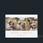 Moderne minimaliste 3 Carte photo<br><div class="desc">Faites-vous plaisir avec notre carte de Noël photo personnalisée, conçue pour capturer la chaleur et la joie de votre famille. Customisez-le avec votre photo préférée, message sincère et détails uniques pour un accueil vraiment mémorable. Parfait pour envoyer des voeux de vacances à ceux qui sont proches et lointains, notre carte...</div>