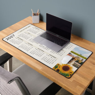 Moderne Minimaliste 3 Photo Calendrier 2027 Beige