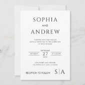 Moderne Minimaliste Avec Faire-part de mariage Mon (Devant)