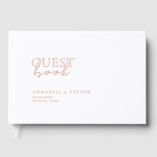 Moderne, minimaliste, blanc, Mariage (Recto)