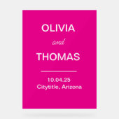 Moderne minimaliste Bleu Mariage Royal (Recto)