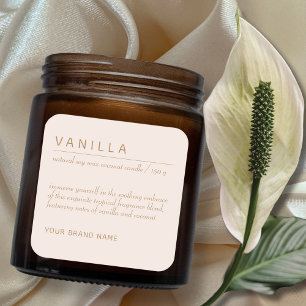 Moderne minimaliste bougie cosmétique étiquette pr