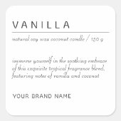 Moderne minimaliste bougie cosmétique étiquette pr (Devant)