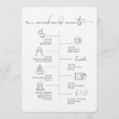 Moderne Minimaliste | Carte de bienvenue de mariag (Dos)