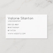 Moderne minimaliste Carte de visite de code QR (Dos)