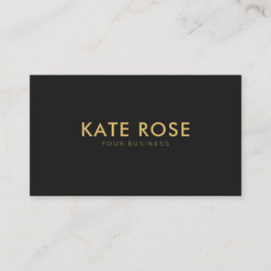 Moderne minimaliste Carte de visite d'or noir