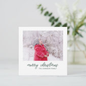 Moderne minimaliste Carte photo de Noël (Debout devant)