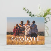 Moderne minimaliste Carte photo Thanksgiving (Debout devant)