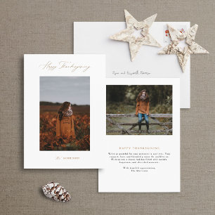 Moderne minimaliste Carte photo Thanksgiving