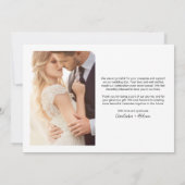 Moderne minimaliste Cartes de Remerciement Mariage (Dos)