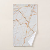 moderne minimaliste chic scandinave marbre blanc (Serviette à main)