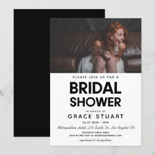 Moderne minimaliste douche nuptiale invitation pho
