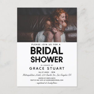 Moderne minimaliste douche nuptiale invitation pho