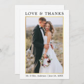 Moderne minimaliste Élégance Amour Merci Mariage (Devant / Derrière)