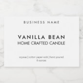 Moderne minimaliste Étiquette à bougies maison (Étiquettes simples)