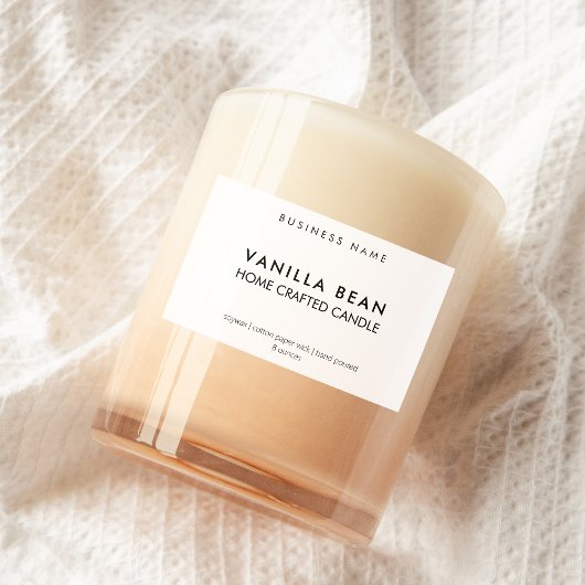 Moderne minimaliste Étiquette à bougies maison