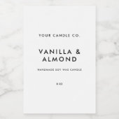 Moderne minimaliste Étiquette de bougie (Étiquettes simples)