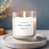 Moderne minimaliste Étiquette de bougie