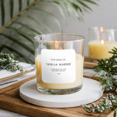 Moderne minimaliste Étiquette de bougie