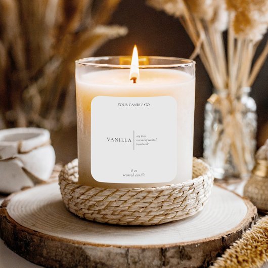 Moderne minimaliste Étiquette de bougie