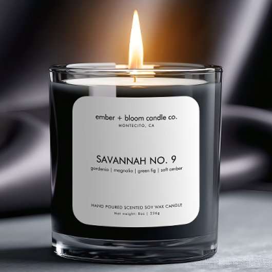 Moderne minimaliste Étiquettes de bougie artisanal