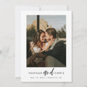 Moderne minimaliste Faire-part de mariage simple (Dos)