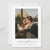 Moderne minimaliste Faire-part de mariage simple (Dos)