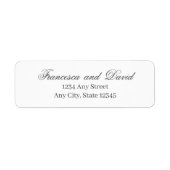 Moderne minimaliste gris retour adresse étiquette (Devant)