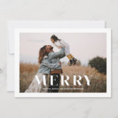 Moderne minimaliste Joyeux Carte photo (Devant)