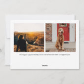 Moderne minimaliste Joyeux Carte photo (Dos)