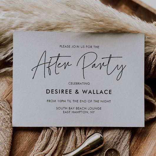 Moderne minimaliste mariage après invitation